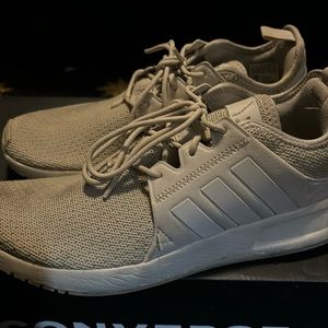 Gray adidas shoes